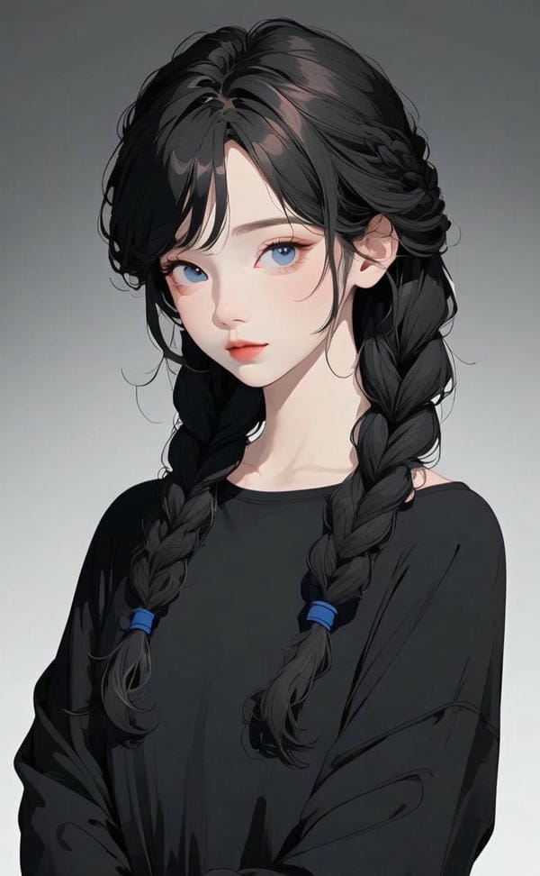 ảnh anime nữ ngầu mắt mèo xanh