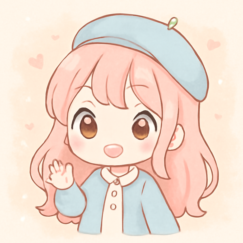 Ảnh avatar chibi cute mũ lệch