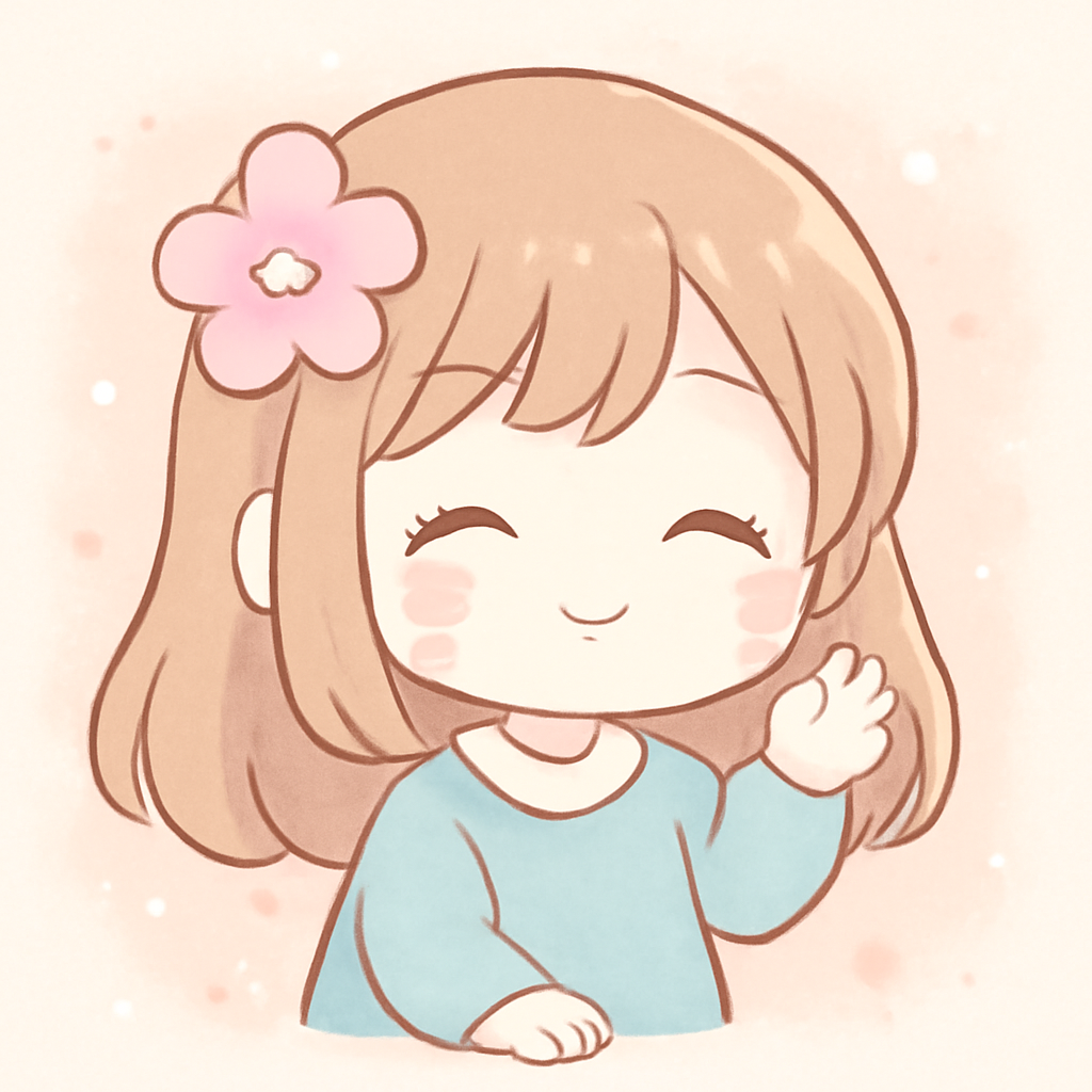 Ảnh avatar chibi cute nơ hoa