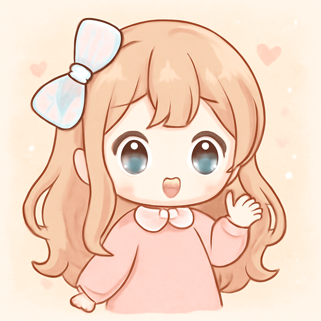 Ảnh avatar chibi cute đeo nơ