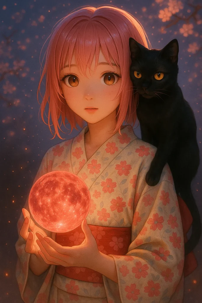 ảnh chill anime bên con mèo