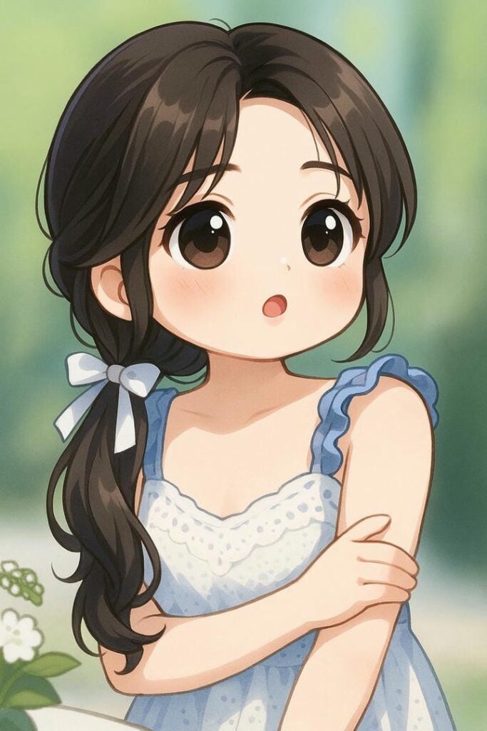 ảnh học sinh chibi mắt tròn