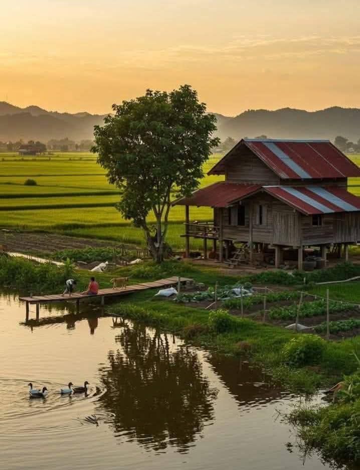 ảnh phong cảnh chill ngồi bên người thân