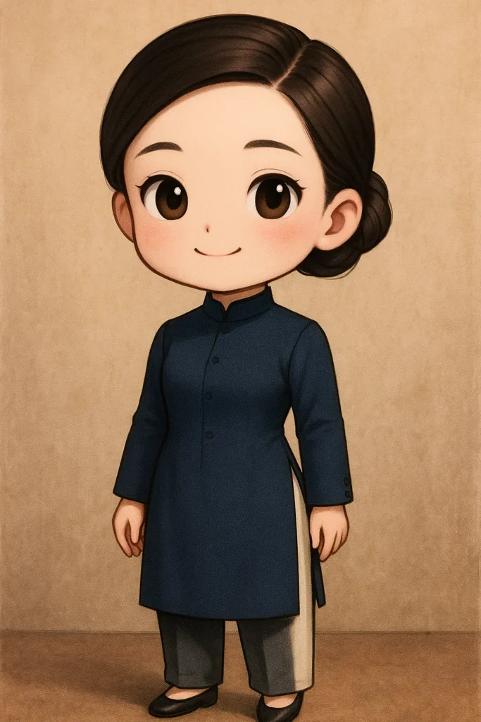 chibi ao dai phuong tay