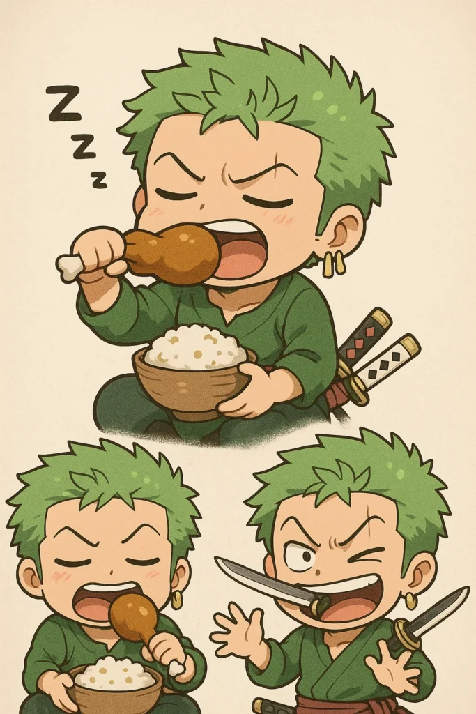 chibi zoro ăn hài hước chibi zoro ăn hài hước