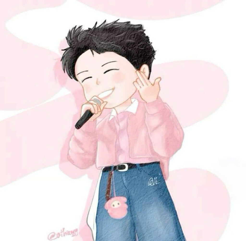 chibi anh trai say hi vui vẻ