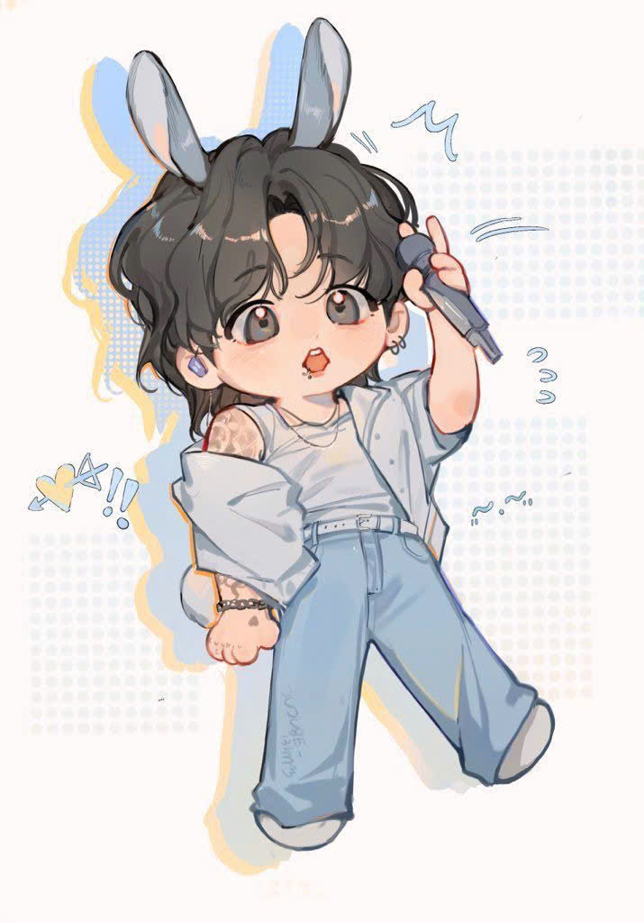 chibi anh trai say hi cute