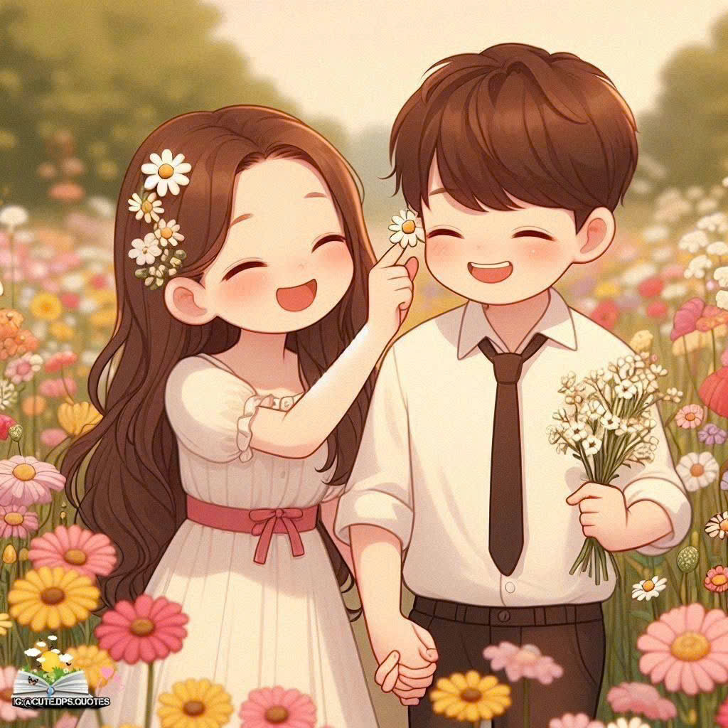 Avatar đôi chibi học sinh tình cảm đáng yêu