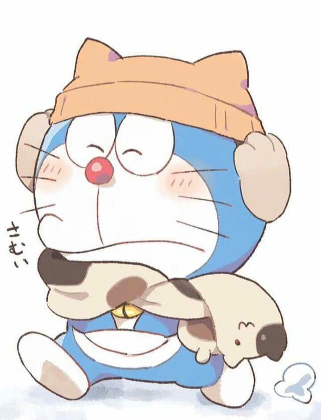 Ảnh doraemon đeo khăn cưng
