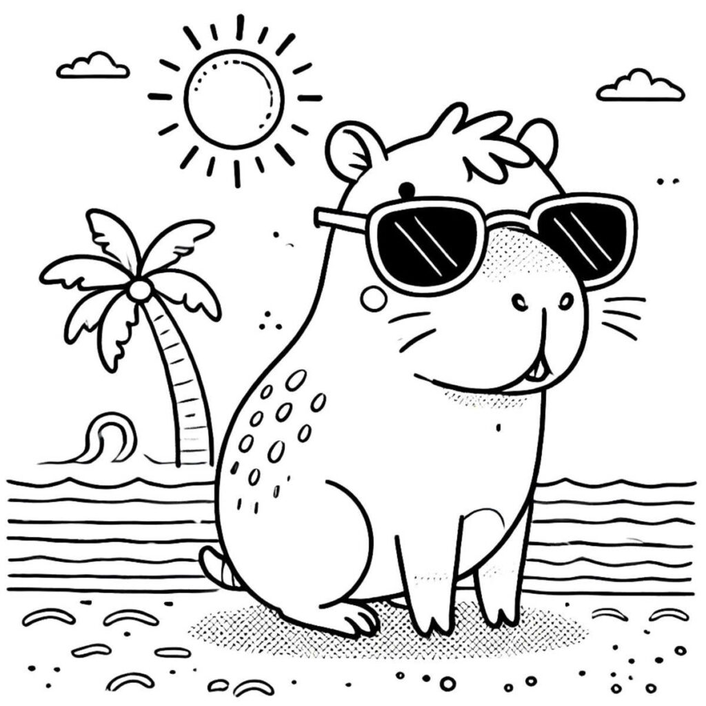 Tô màu capybara siêu đẹp trai như Sơn Tùng MTP Tô màu capybara siêu đẹp trai như Sơn Tùng MTP