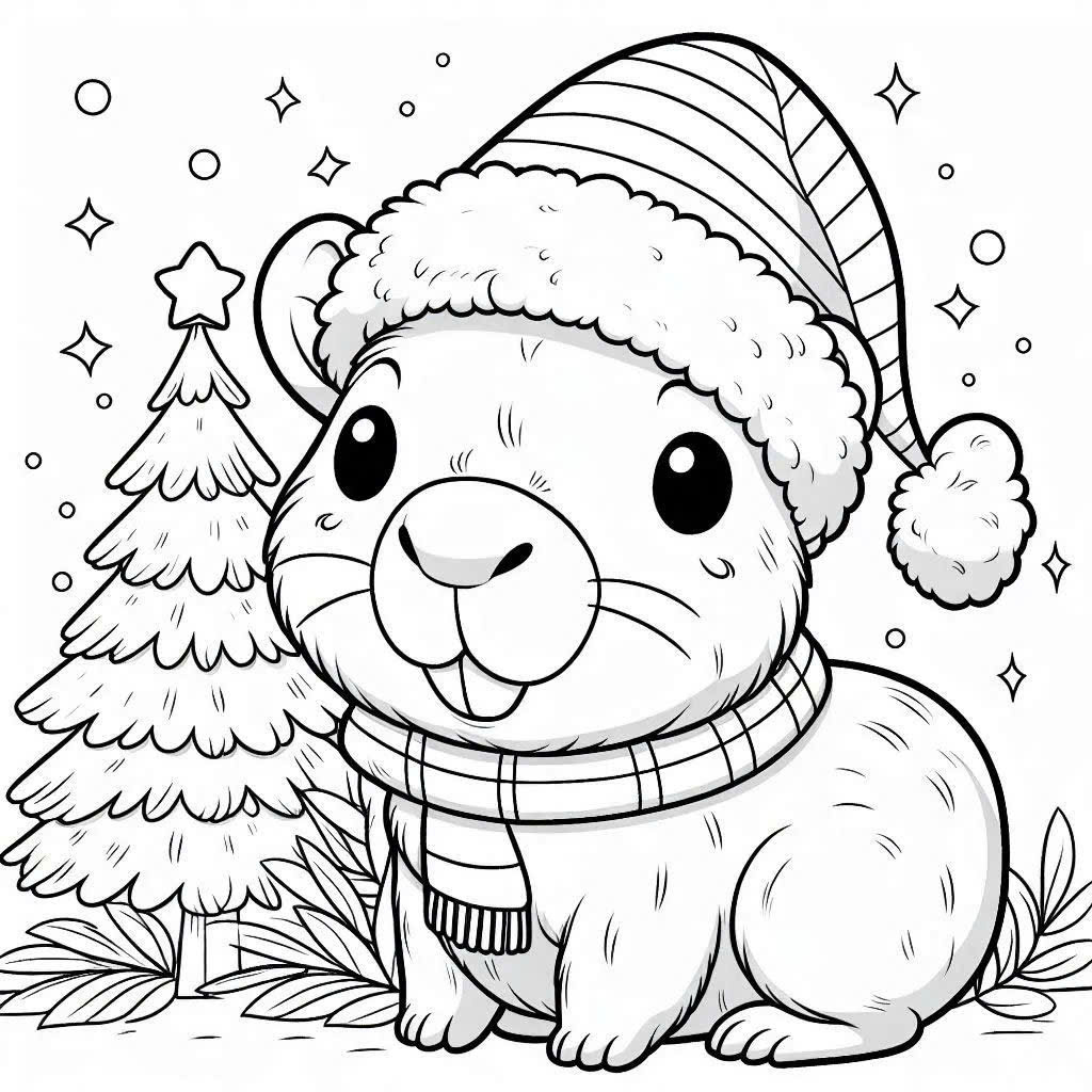 Tô màu capybara mini