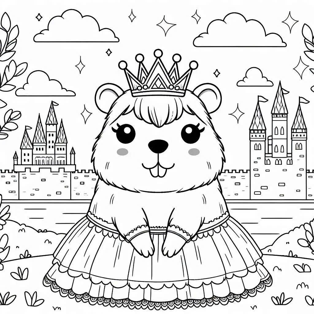 hình ảnh Tô màu capybara 