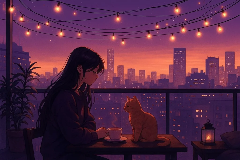 ảnh chill lofi đẹp bên mèo cưng