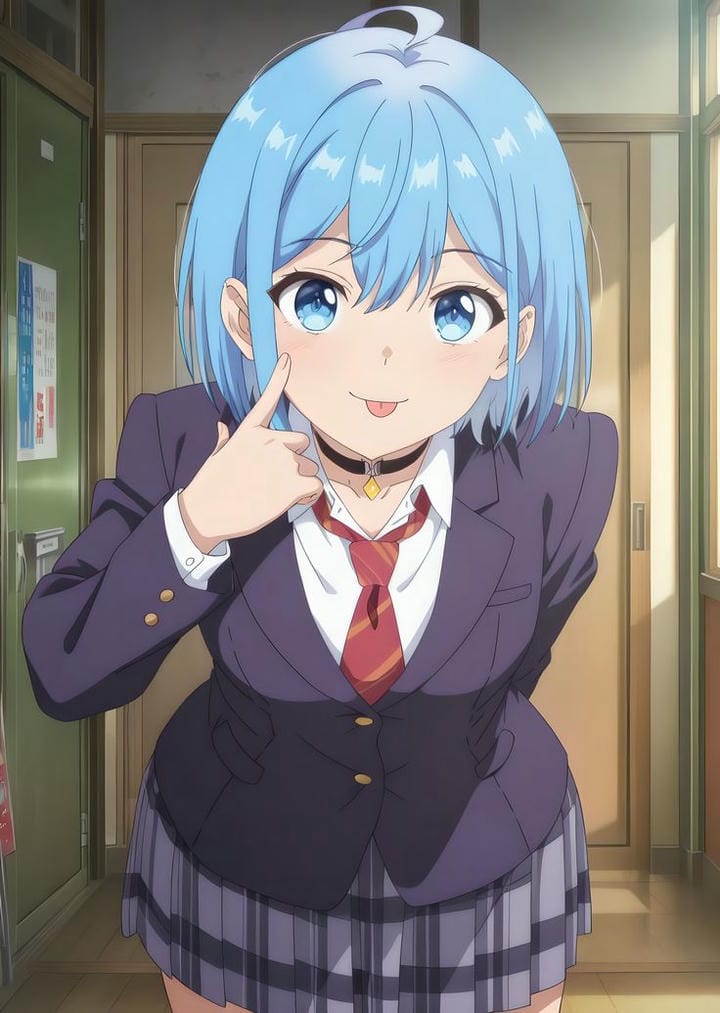 ảnh gái xinh anime lè lưỡi