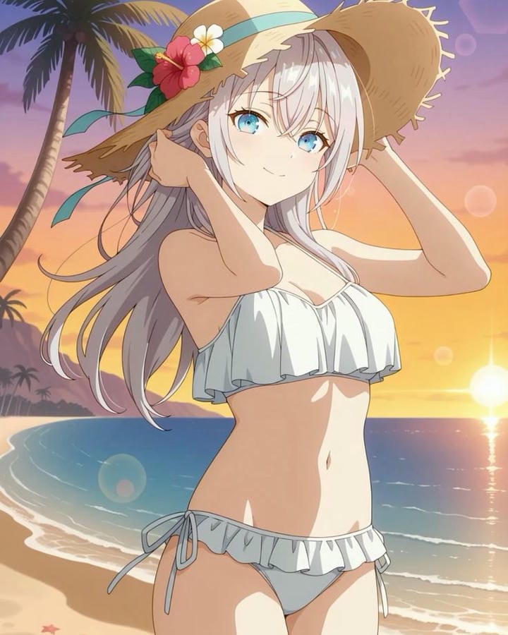 ảnh gái xinh anime mặc bikini