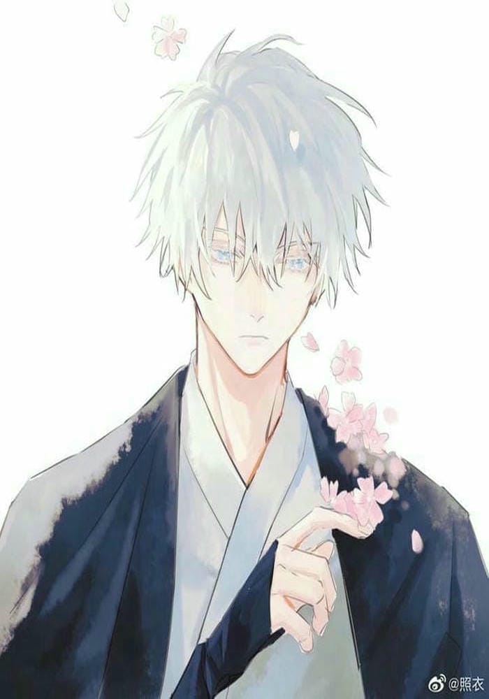 anime nam tóc trắng