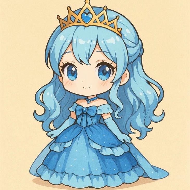 chibi anime công chúa