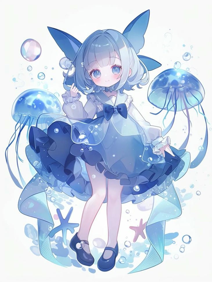 chibi anime phong cách đại dương