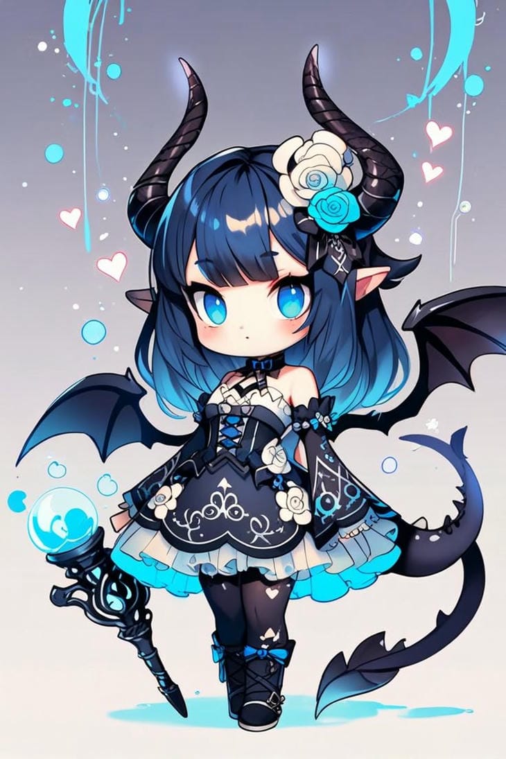 chibi anime rồng đen