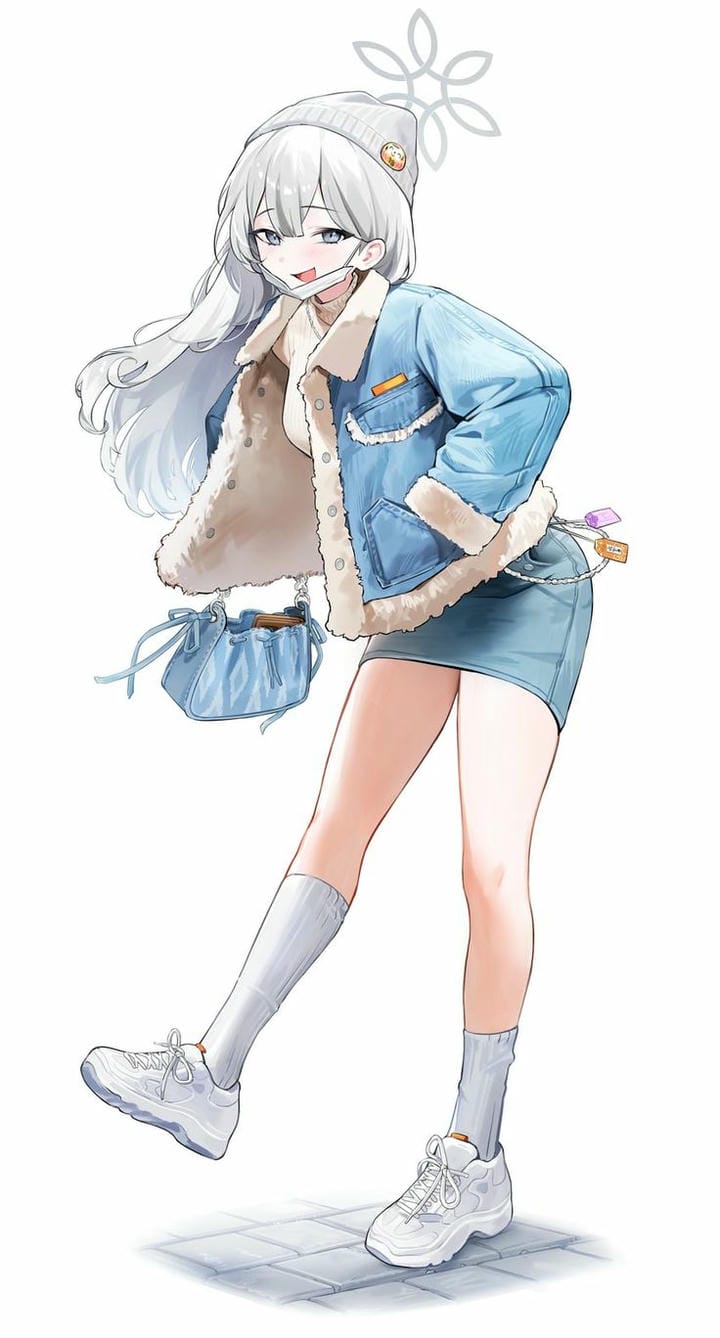 gái xinh anime mặc váy ngắn khoe chân dài xinh