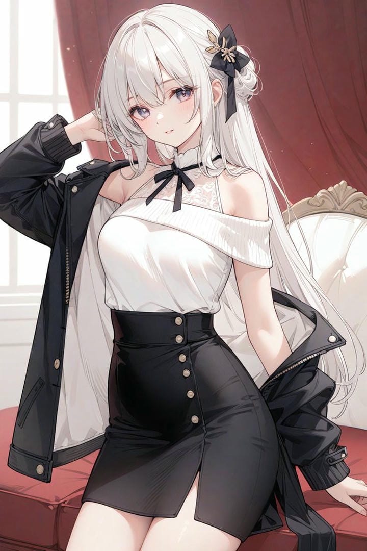 gái xinh anime mặc váy ngắn quyến rũ