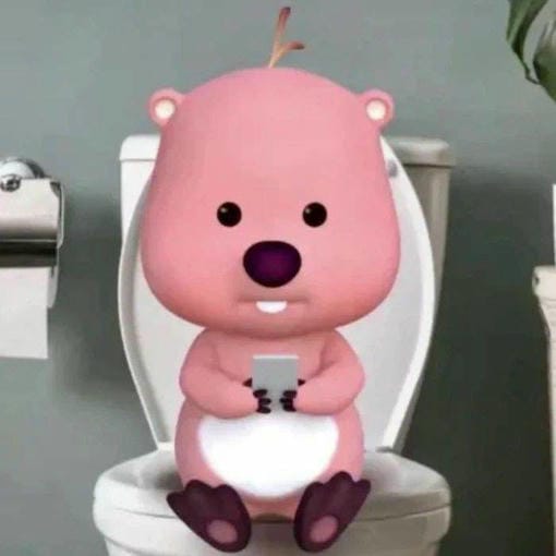 meme loopy đi vệ sinh