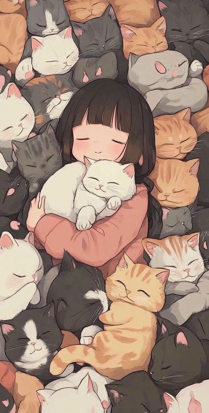 mèo chibi dễ thương