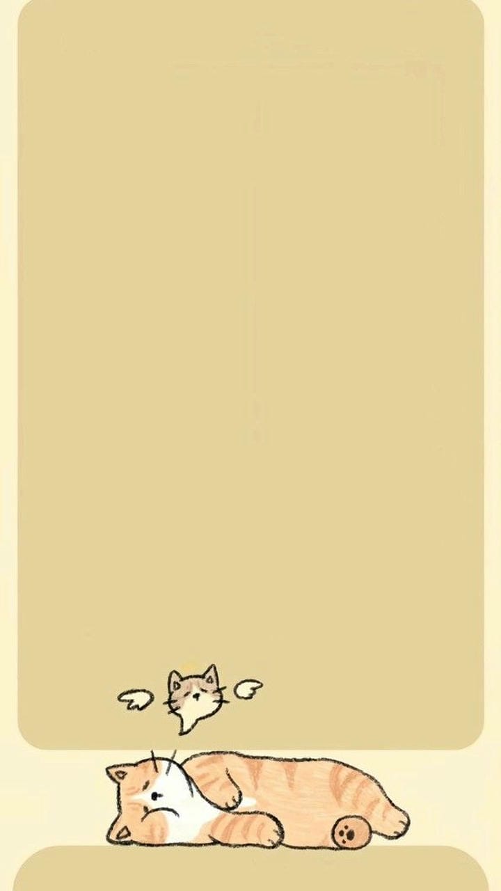 mèo chibi nằm ngủ cưng xỉu