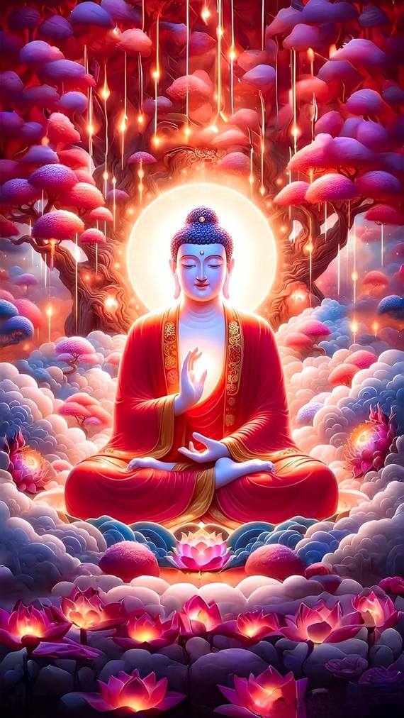 phật a di đà còn là biểu tượng tâm linh của sự thanh tịnh, giải thoát
