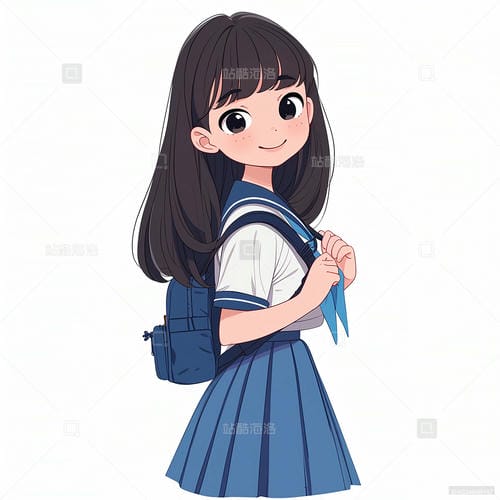 Ảnh học sinh nữ chibi siêu đáng yêu