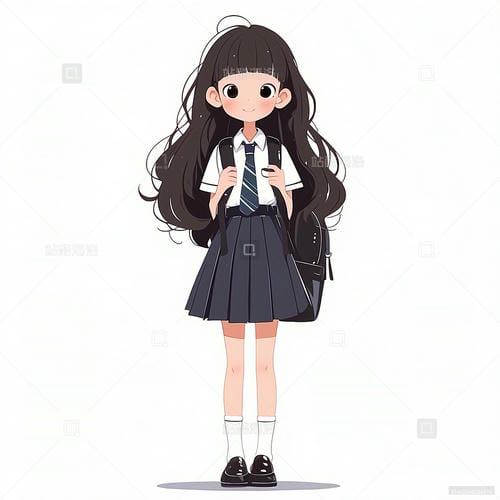 Ảnh học sinh nữ chibi xinh dễ thương