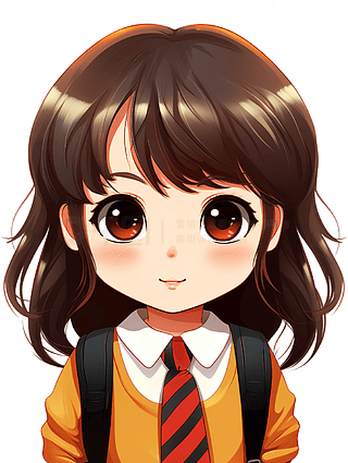 Ảnh học sinh nữ xinh xắn chibi