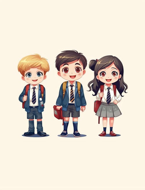 Ảnh nhóm học sinh chibi