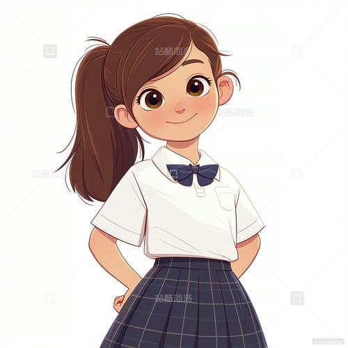 Hình ảnh học sinh nữ chibi