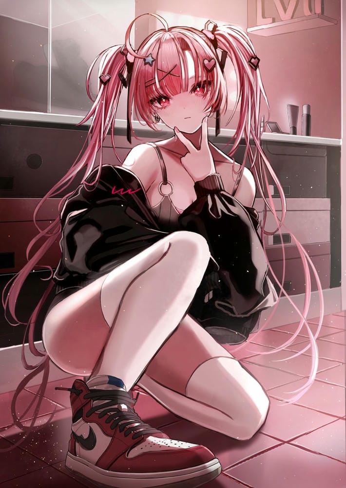 ảnh anime nữ màu hồng cute ảnh anime nữ màu hồng cute