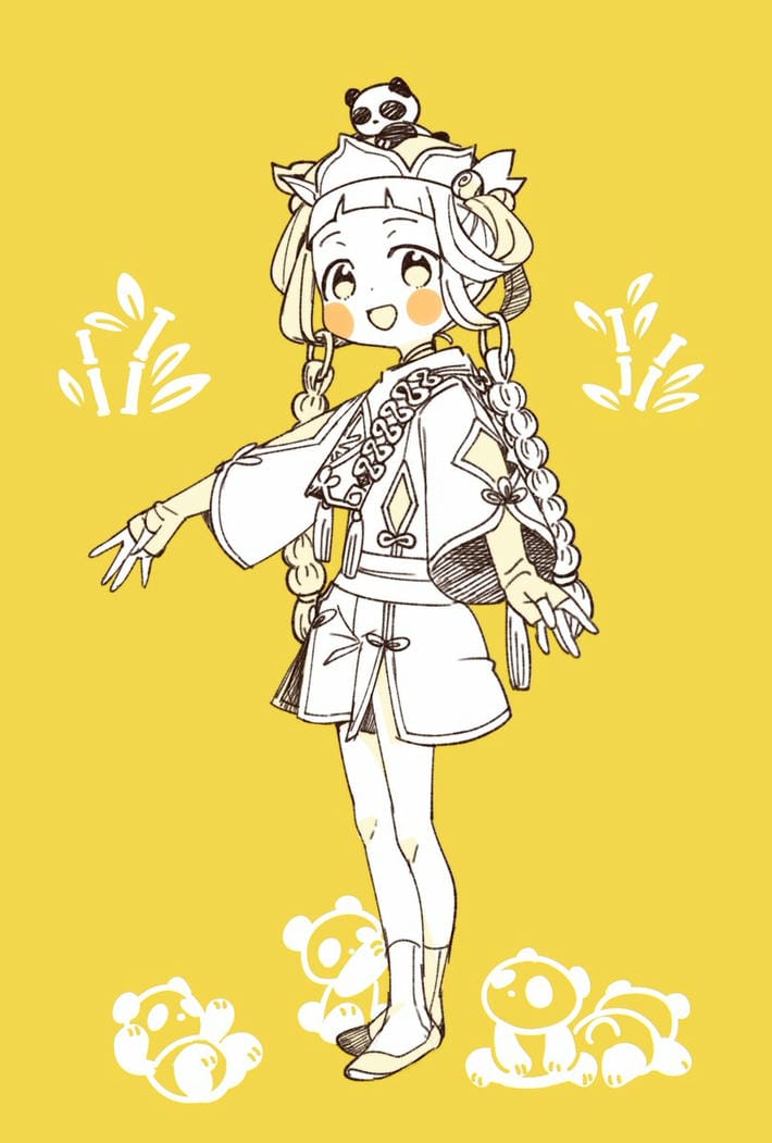 hình ảnh chibi nữ cute người lớn cùng gấu panda hình ảnh chibi nữ cute người lớn cùng gấu panda